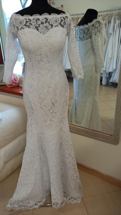 Koronkowa suknia ślubna - syrena